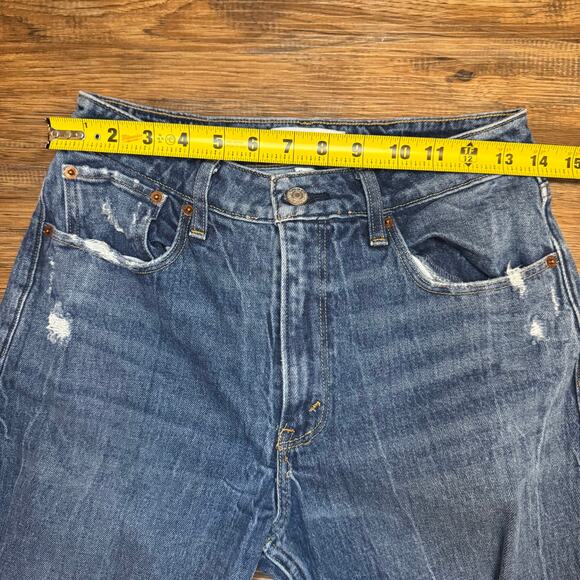 Abercrombie & Fitch Distressed Blue Ankle Jeans - Picture 7 of 11